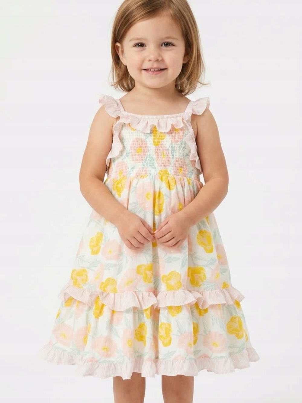 Rachel Zoe Smocked Floral Dress